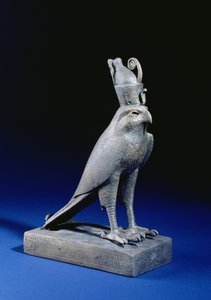 Statyett av Horus i falken (brons)