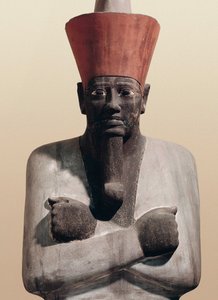 Staty av Mentuhotep II (målad sandsten)