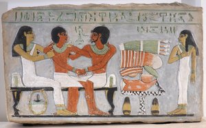 Stele av Amenemhat och hans familj av Egyptian 11th Dynasty