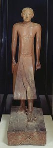 Statyett av Nakhti, kansler under Sesostris I:s regeringstid (c.1956-c.1911 BC) från Assiut, Middle Kingdom, c.1934-1898 BC (polykromt trä)