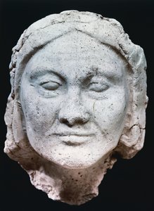 Chef för en gammal kvinna, Amarnaperioden (gips) av Egyptian 18th Dynasty