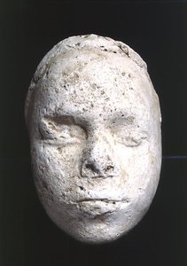 Manlig mask, möjligen en skulptörstudie, från Tell El-Amarna, ca 1353-1295 f.Kr. (gips)