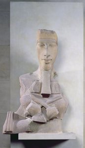 Osirid-pelaren av Amenophis IV (Akhenaten) från Karnak, Amarna-perioden, Nya kungariket, ca 1353-37 f.Kr. (sandsten)