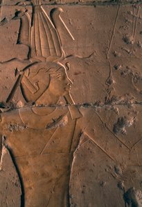 Målad relief, Hatshepsuts dödstempel, Deir el-Bahri, thebansk nekropol (UNESCO:s världsarvslista) av Egyptian 18th Dynasty