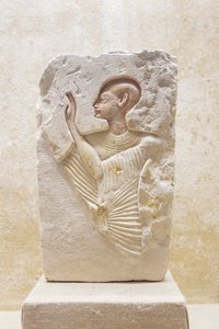 Lättnad av en präst, nytt rike av Egyptian 18th Dynasty