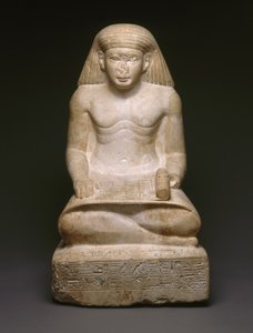 Scribestaty av Amunhotep, son till Nebiry, ca 1426-1400 f.Kr. (kalksten) (se 200932)