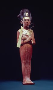 Shabti-figur av kungen från Tutankhamons grav (ca 1370-1352 f.Kr.) Nya kungariket (förgyllt trä)