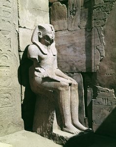 Staty av Tuthmosis III (c.1490-39 f.Kr.) Nya kungariket (granit)