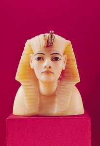 Propp från en av urnorna, från Tutankhamons grav (ca 1370-1352 f.Kr.) Nya kungariket (alabaster) av Egyptian 18th Dynasty