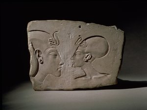Wilbour-plaketten, från moderna Amarna, New Kingdom (kalksten)