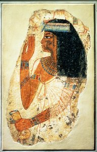 Kvinnan Tjepu, från Thebe, grav 181, New Kingdom (målad gips) av Egyptian 18th Dynasty