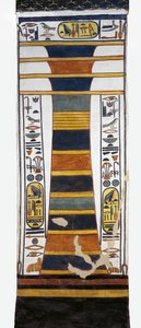 Egypten, Thebe, Luxor, Drottningarnas dal, Nefertaris grav, Djed-pelare som representerar Osiris ryggrad som bär uppståndelsens benmärg inom, från 19:e dynastin av Egyptian 19th Dynasty