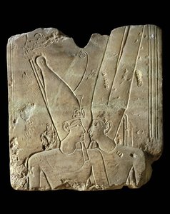 Farao Ramses II och guden Amun... av Egyptian 19th Dynasty