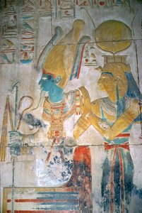 Relief av Osiris och Isis, New Kingdom (väggmålning)