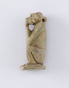 Sittande apa, Nya kungariket, ca 1292-1190 f.Kr. (lera) av Egyptian 19th Dynasty