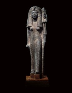 Standardbärande staty av drottning Nefertari, New Kingdom, ca 1290-1224 f.Kr. av Egyptian 19th Dynasty