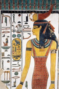 Gudinnan Selkis, fresk, ingång till vestibulen, Nefertaris grav (QV66), Drottningarnas dal, Thebe (Unescos världsarvslista av Egyptian 19th Dynasty