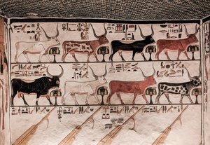 Nefertaris grav (väggmålning) av Egyptian 19th Dynasty