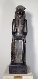 Egyptisk antikvitet: lejoninnan gudomen Sekhmet med patronen av kung Sheshonq I. Staty av svart granit. 950-929 f.Kr. Turin, egyptiskt museum