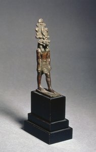 Figur av Harsafes, en vädurshövdad gudom, sen period, c.600 f.Kr. (brons) av Egyptian 26th Dynasty