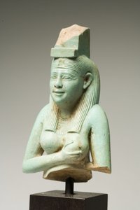 Fragment of Isis, Late Dynastic Period (faience) (see also 270350)