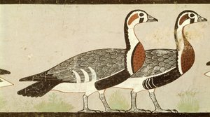 Meidum gäss, från graven av Nefermaat och Atet, Gamla kungariket, c.2620 f.Kr. (målad stuckatur)