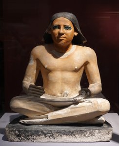Hukande skrivare, 5:e dynastin (skulptur) av Egyptian 5th Dynasty