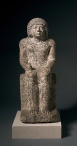 Sittande staty av Nykara, 2408-2377 f.Kr av Egyptian 5th Dynasty