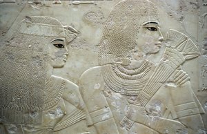 Forntida Egypten, Målning/snideri, Ramose och hans hustru, Guvernör i Thebe, De adligas dal, Ramoses grav av Egyptian Egyptian