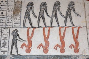 Hieroglyf, Ramses IX:s grav, Luxor av Egyptian Egyptian