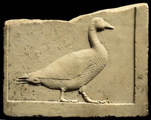 Relief föreställande en gås (kalksten)