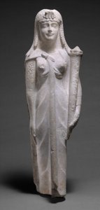 Staty av en ptolemaisk drottning, kanske Kleopatra VII, 200-30 f.Kr. (dolomitisk kalksten) av Egyptian Ptolemaic Period