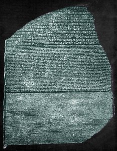 Rosettastenen (granodiorit) av Egyptian Ptolemaic Period