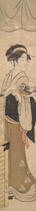 Ung dam med fläkt. av Eishōsai Chōki