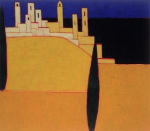 San Gimignano, Toscana, 2000 (akryl på duk)