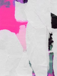 Rosa, sönderrivet, abstrakt av Ejaaz Haniff