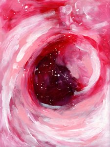 Virvlande rosa kosmos av Ejaaz Haniff