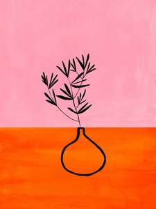 En växt i livfull rosa-orange färg av Ejaaz Haniff