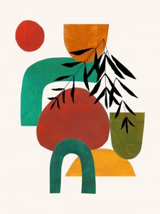 Varma abstrakta botaniska former av Ejaaz Haniff