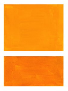 Varma, abstrakta orange nyanser av Ejaaz Haniff