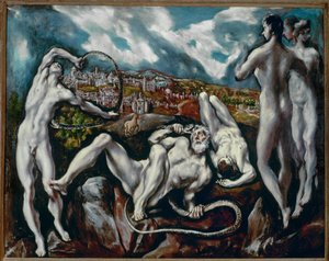 Laokoon och hans söner (målning på duk)