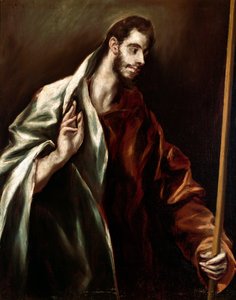 Apotre Saint Thomas. Målning av Domenikos Theotokopoulos dit El Greco (1540-1614) av El Greco