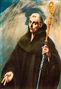 Porträtt av Sankt Benedictus av Nursia av El Greco