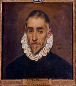 Porträtt av en gentleman målning av Domenikos Theotokopoulos dit El Greco (1541-1614) 1604 Sön. 0,64 x 0,51 m Madrid, Pradomuseet av El Greco