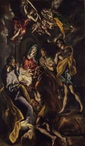The Adoration of the Shepherds, ca 1612-14 (olja på duk) av El Greco