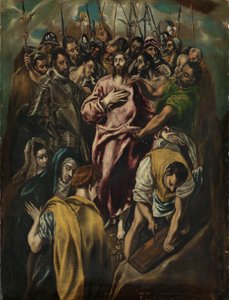 The Disrobing of Christ, c.1600 (olja på duk) av El Greco