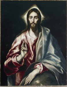 Frälsaren - Olja på duk av El Greco