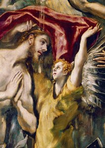 Kristi dop, detalj (olja på duk av El Greco
