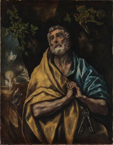 Norska bokmål:  Den angrende Peter Sankt Peters tårar av El Greco