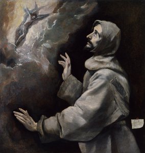 Sankt Franciskus tar emot stigmata av El Greco
